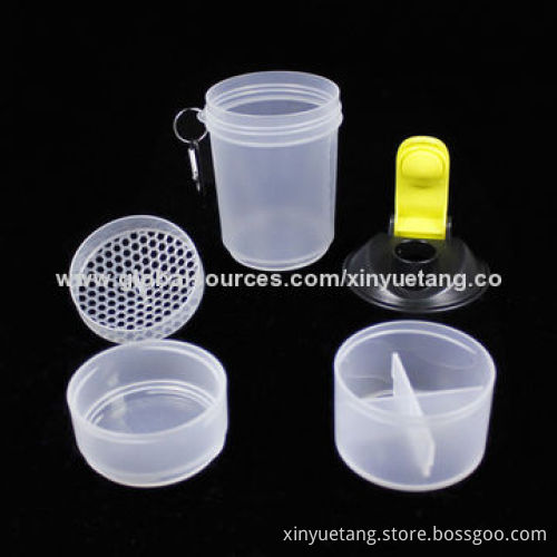 400mL BPA-free Plastic Protein Shaker Bottle with Metal Ball, Mixing Shaker BottleNew